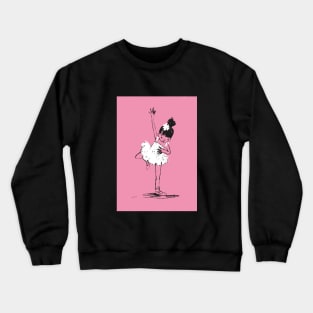 Young Ballerina in Pink Crewneck Sweatshirt